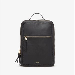 CALPAK Kaya Laptop Backpack in Black/Gold